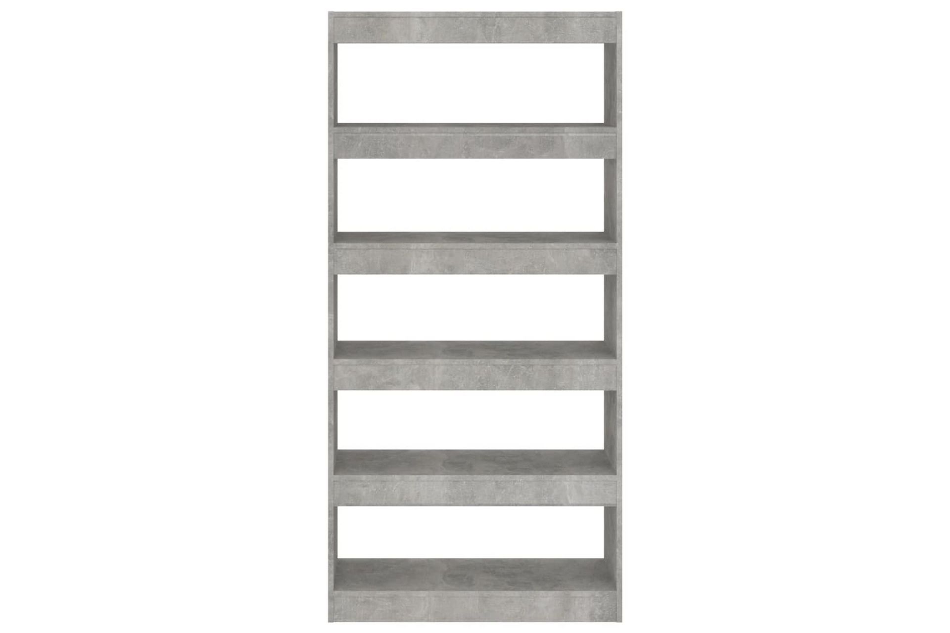 beBasic Bokhylla/Rumsavdelare betonggrå 80x30x166 cm konstruerat trä - Förvaring - Hyllor - Bokhylla