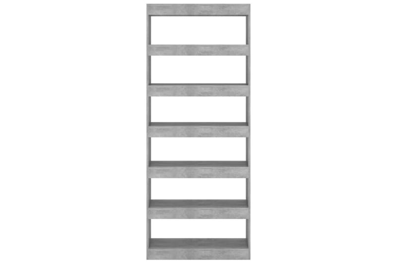 beBasic Bokhylla/Rumsavdelare betonggrå 80x30x198 cm konstruerat trä - Förvaring - Hyllor - Bokhylla