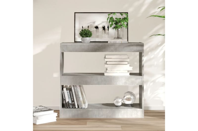 beBasic Bokhylla/Rumsavdelare betonggrå 80x30x72 cm - Förvaring - Hyllor - Bokhylla