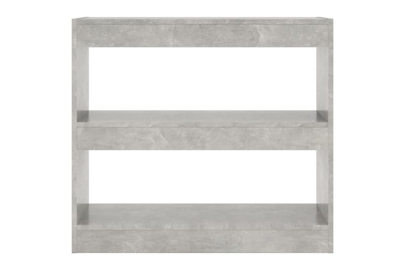 beBasic Bokhylla/Rumsavdelare betonggrå 80x30x72 cm - Förvaring - Hyllor - Bokhylla