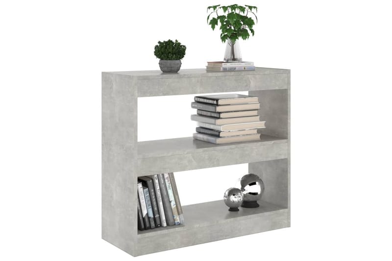 beBasic Bokhylla/Rumsavdelare betonggrå 80x30x72 cm - Förvaring - Hyllor - Bokhylla