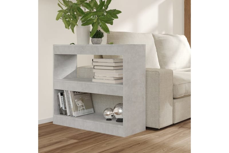 beBasic Bokhylla/Rumsavdelare betonggrå 80x30x72 cm - Förvaring - Hyllor - Bokhylla