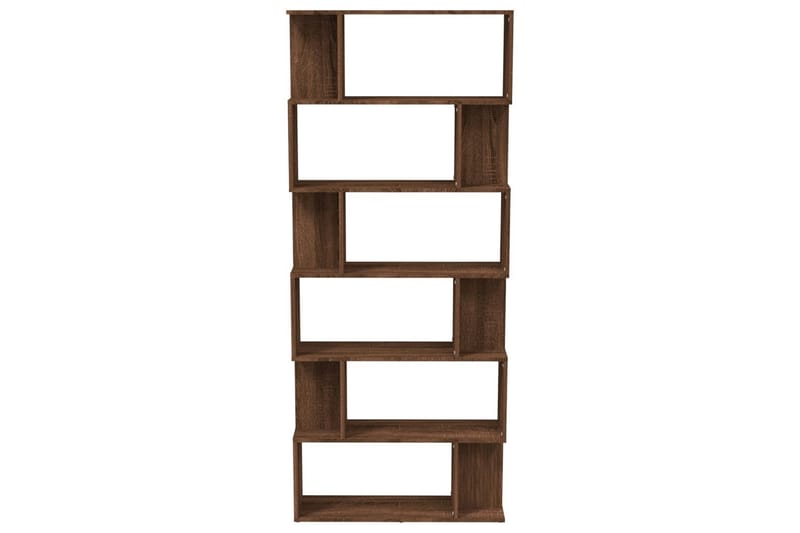 beBasic Bokhylla/Rumsavdelare Brun ek 80x24x192 cm konstruerat trä - Förvaring - Hyllor - Bokhylla