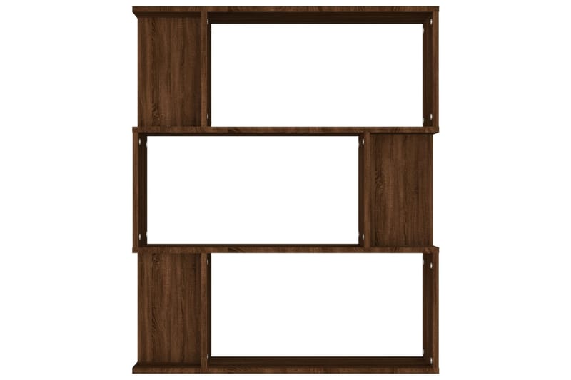 beBasic Bokhylla/Rumsavdelare Brun ek 80x24x96 cm konstruerat trä - Förvaring - Hyllor - Bokhylla