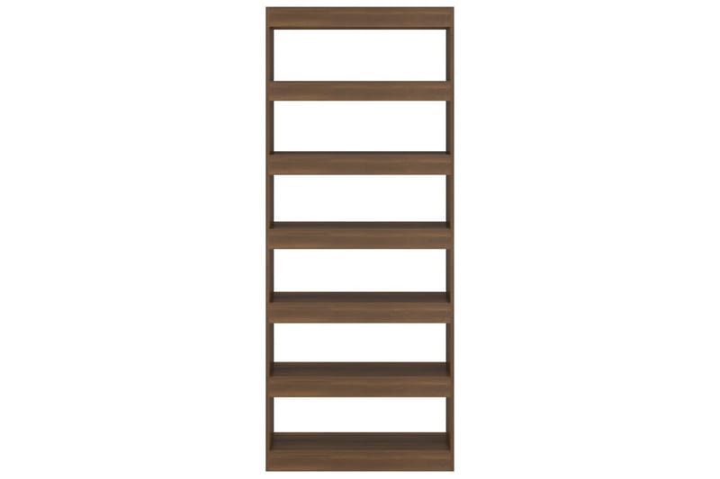 beBasic Bokhylla/Rumsavdelare brun ek 80x30x198 cm konstruerat trä - Förvaring - Hyllor - Bokhylla