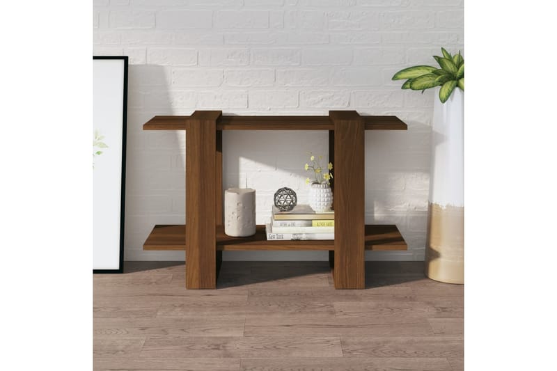 beBasic Bokhylla/Rumsavdelare brun ek 80x30x51 cm - Förvaring - Hyllor - Bokhylla