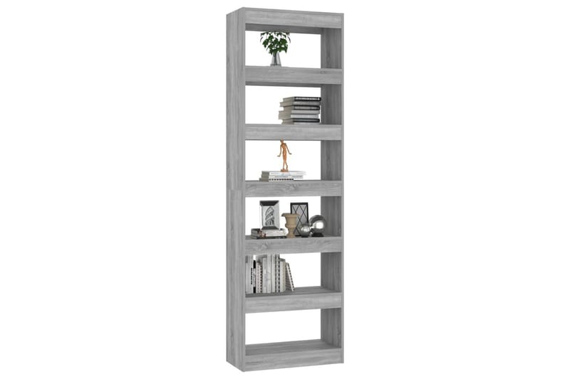 beBasic Bokhylla/Rumsavdelare grå sonoma-ek 60x30x198 cm - Förvaring - Hyllor - Bokhylla