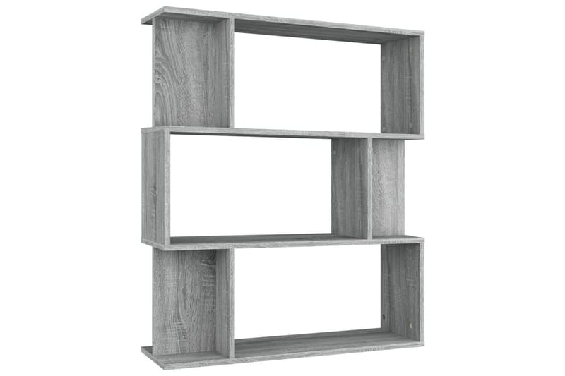 beBasic Bokhylla/Rumsavdelare grå sonoma-ek 80x24x96 cm - Förvaring - Hyllor - Bokhylla