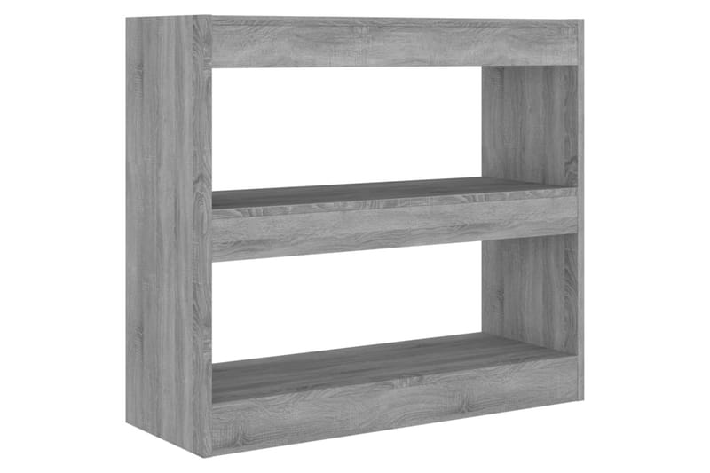 beBasic Bokhylla/Rumsavdelare grå sonoma-ek 80x30x72 cm - Förvaring - Hyllor - Bokhylla