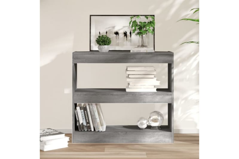 beBasic Bokhylla/Rumsavdelare grå sonoma-ek 80x30x72 cm - Förvaring - Hyllor - Bokhylla