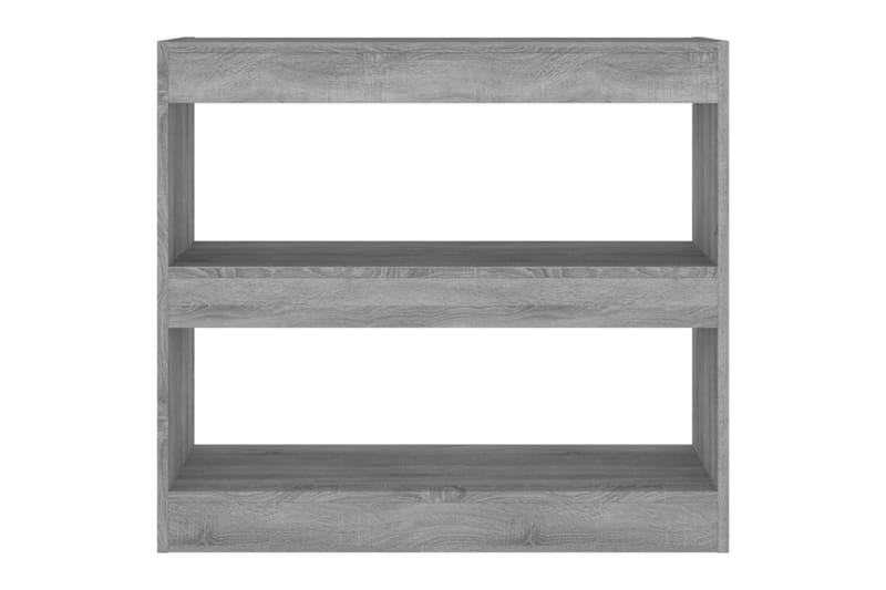 beBasic Bokhylla/Rumsavdelare grå sonoma-ek 80x30x72 cm - Förvaring - Hyllor - Bokhylla