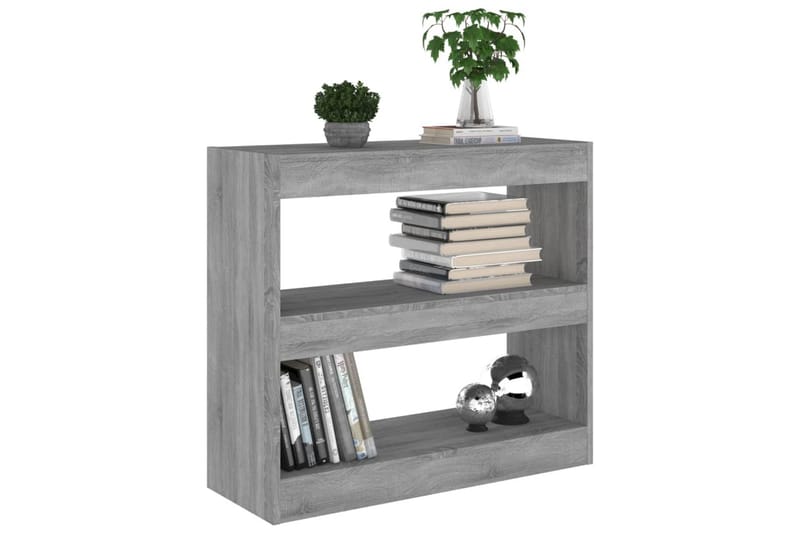 beBasic Bokhylla/Rumsavdelare grå sonoma-ek 80x30x72 cm - Förvaring - Hyllor - Bokhylla