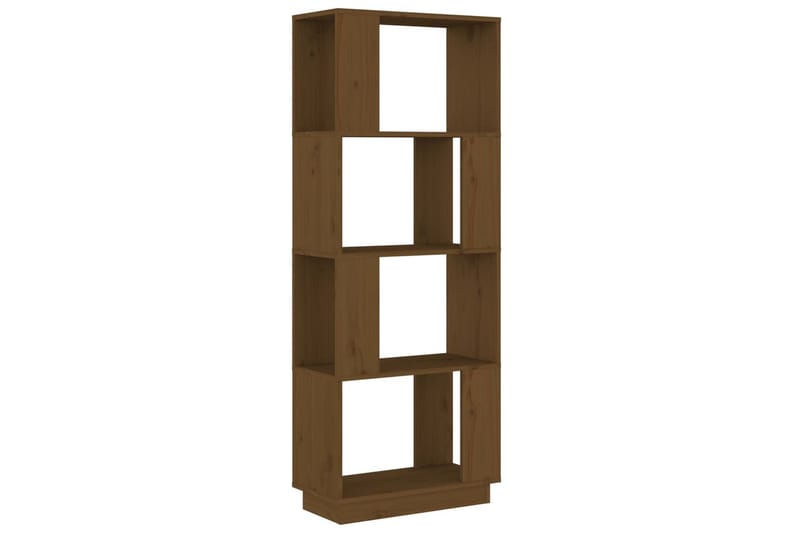 beBasic Bokhylla/rumsavdelare honungsbrun 51x25x132cm massiv furu - Förvaring - Hyllor - Bokhylla