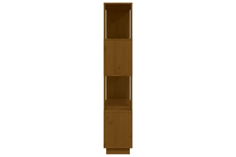 beBasic Bokhylla/rumsavdelare honungsbrun 80x25x132 cm massivt trä - Förvaring - Hyllor - Bokhylla