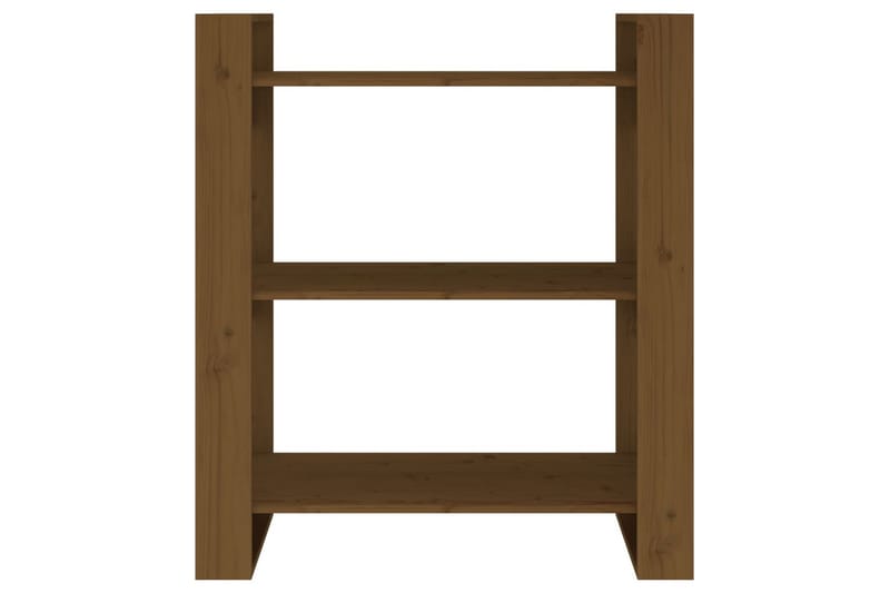 beBasic Bokhylla/rumsavdelare honungsbrun 80x35x91 cm massiv furu - Förvaring - Hyllor - Bokhylla