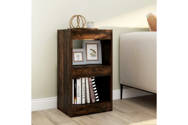 beBasic Bokhylla/rumsavdelare rökfärgad ek 40x30x72 cm - Förvaring - Hyllor - Bokhylla