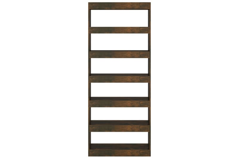 beBasic Bokhylla/rumsavdelare rökfärgad ek 80x30x198 cm konstruerat trä - Förvaring - Hyllor - Bokhylla