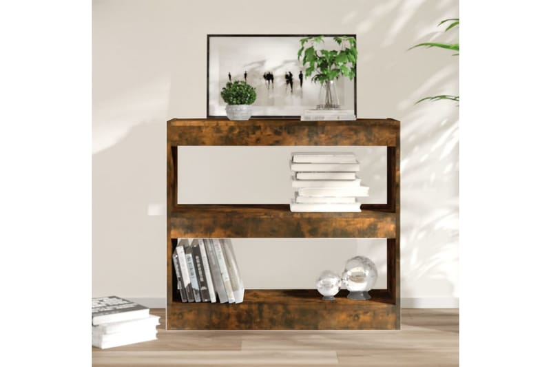 beBasic Bokhylla/rumsavdelare rökfärgad ek80x30x72 cm - Förvaring - Hyllor - Bokhylla