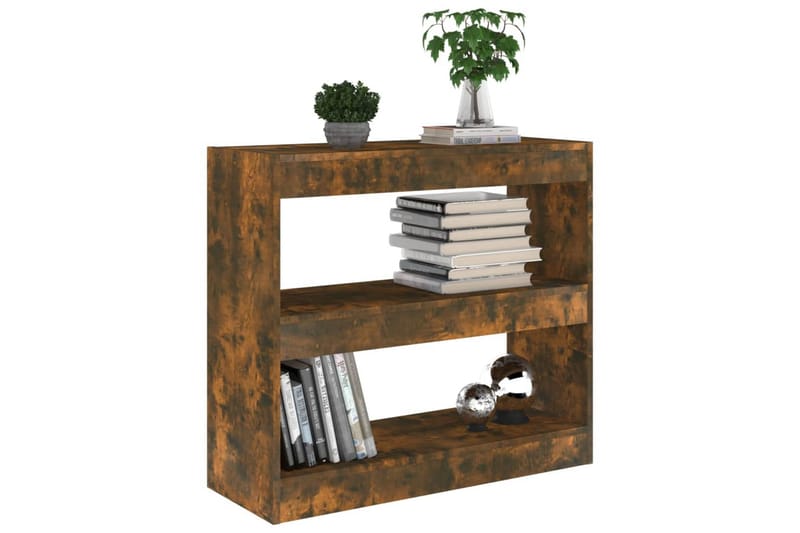 beBasic Bokhylla/rumsavdelare rökfärgad ek80x30x72 cm - Förvaring - Hyllor - Bokhylla