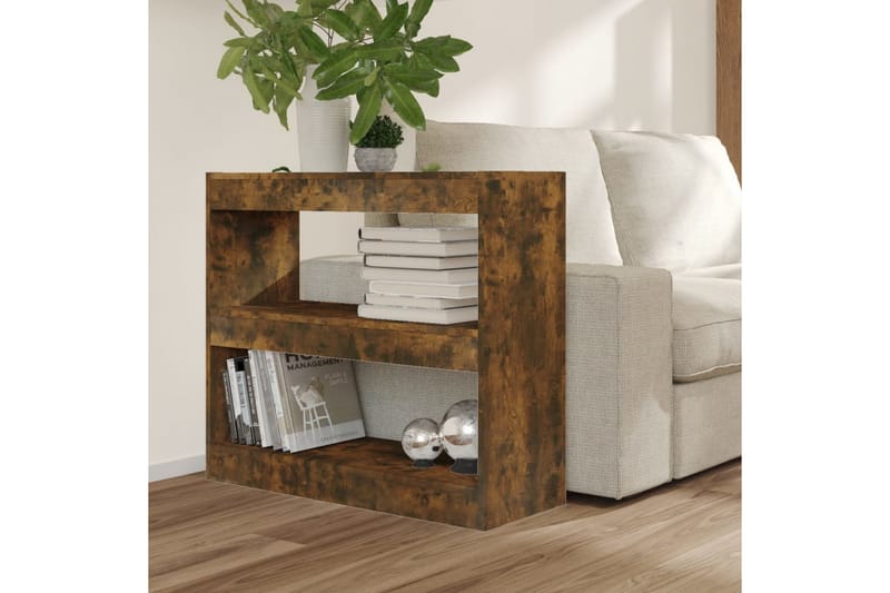 beBasic Bokhylla/rumsavdelare rökfärgad ek80x30x72 cm - Förvaring - Hyllor - Bokhylla