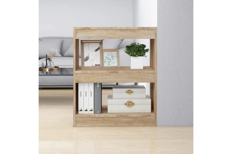 beBasic Bokhylla/rumsavdelare sonoma-ek 60x30x72 cm - Förvaring - Hyllor - Bokhylla