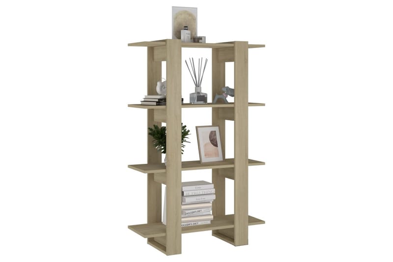beBasic Bokhylla/rumsavdelare sonoma-ek 80x30x123,5 cm - Förvaring - Hyllor - Bokhylla