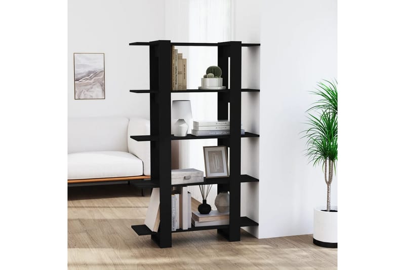 beBasic Bokhylla/rumsavdelare svart 100x30x160 cm - Förvaring - Hyllor - Bokhylla