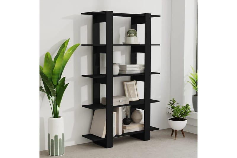 beBasic Bokhylla/rumsavdelare svart 100x30x160 cm - Förvaring - Hyllor - Bokhylla