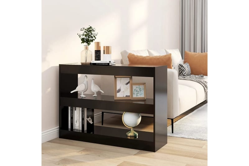 beBasic Bokhylla/Rumsavdelare svart 100x30x72 cm - Förvaring - Hyllor - Bokhylla