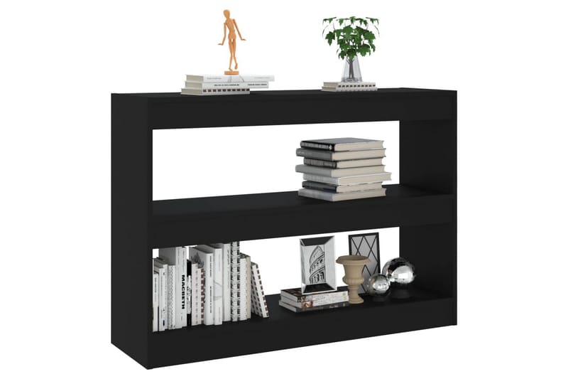 beBasic Bokhylla/Rumsavdelare svart 100x30x72 cm - Förvaring - Hyllor - Bokhylla