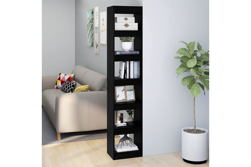 beBasic Bokhylla/rumsavdelare svart 40x30x198 cm - Förvaring - Hyllor - Bokhylla