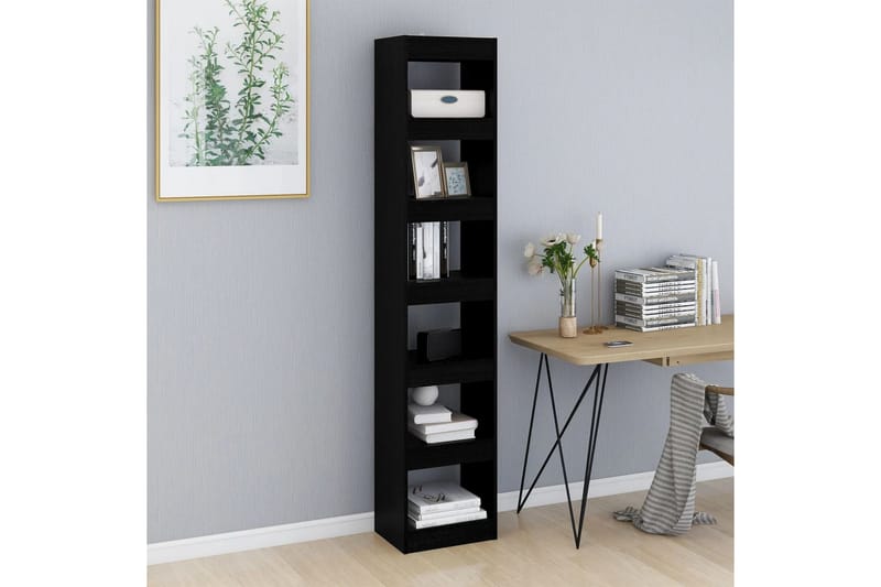 beBasic Bokhylla/rumsavdelare svart 40x30x198 cm - Förvaring - Hyllor - Bokhylla