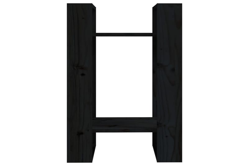 beBasic Bokhylla/rumsavdelare svart 41x35x57 cm massiv furu - Förvaring - Hyllor - Bokhylla