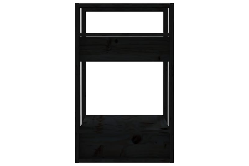 beBasic Bokhylla/rumsavdelare svart 41x35x57 cm massiv furu - Förvaring - Hyllor - Bokhylla