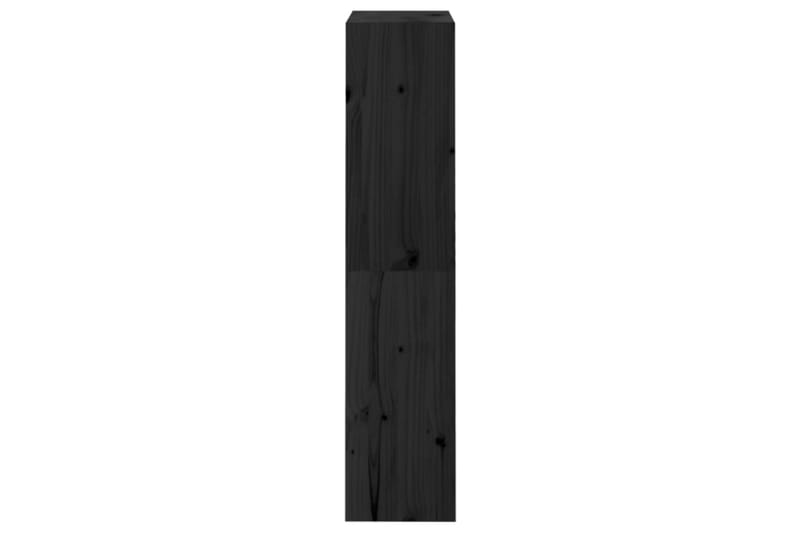 beBasic Bokhylla/rumsavdelare svart 60x30x135,5 cm massiv furu - Förvaring - Hyllor - Bokhylla