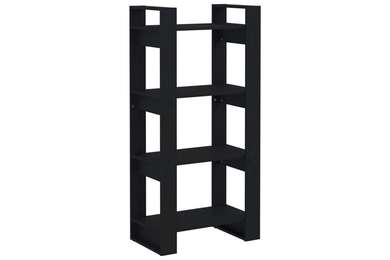 beBasic Bokhylla/Rumsavdelare svart 60x35x125 cm massiv furu - Förvaring - Hyllor - Bokhylla