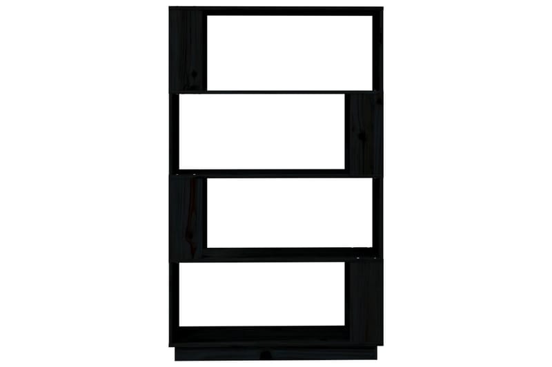 beBasic Bokhylla/rumsavdelare svart 80x25x132 cm massiv furu - Förvaring - Hyllor - Bokhylla