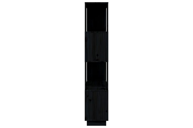 beBasic Bokhylla/rumsavdelare svart 80x25x132 cm massiv furu - Förvaring - Hyllor - Bokhylla