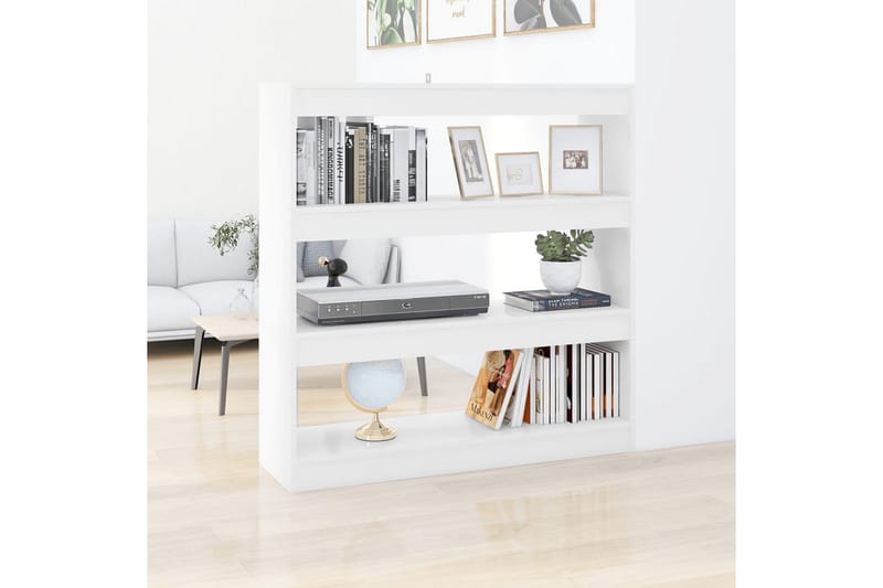 beBasic Bokhylla/rumsavdelare vit 100x30x103 cm - Förvaring - Hyllor - Bokhylla