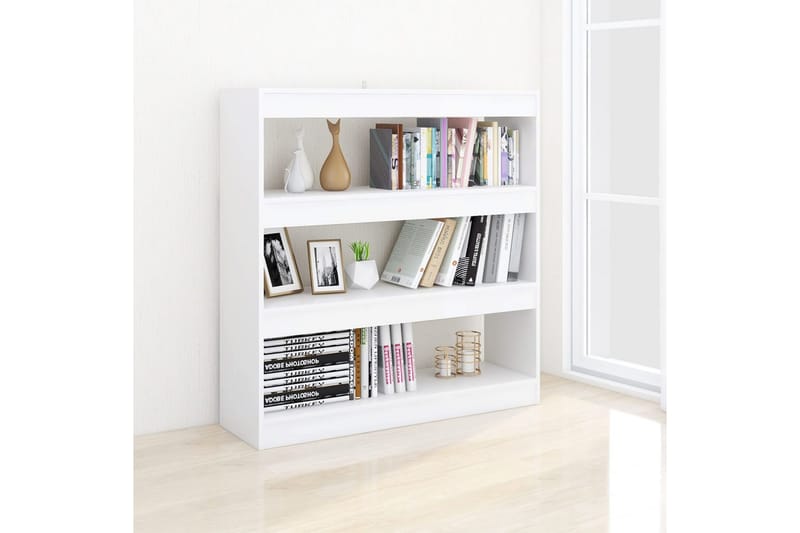 beBasic Bokhylla/rumsavdelare vit 100x30x103 cm - Förvaring - Hyllor - Bokhylla