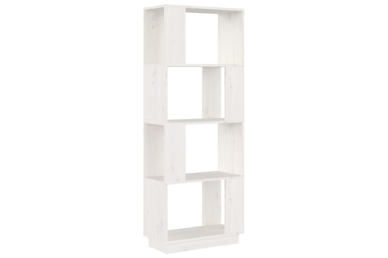 beBasic Bokhylla/rumsavdelare vit 51x25x132 cm massiv furu - Förvaring - Hyllor - Bokhylla