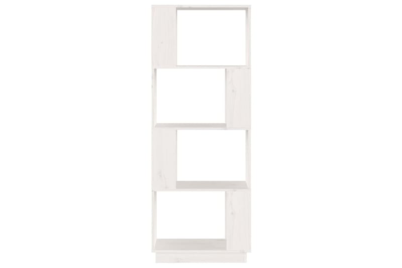 beBasic Bokhylla/rumsavdelare vit 51x25x132 cm massiv furu - Förvaring - Hyllor - Bokhylla
