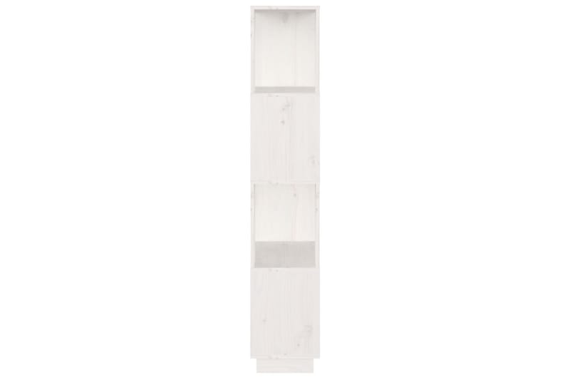 beBasic Bokhylla/rumsavdelare vit 51x25x132 cm massiv furu - Förvaring - Hyllor - Bokhylla