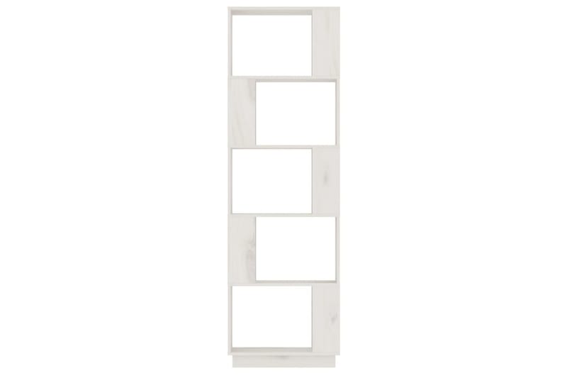 beBasic Bokhylla/rumsavdelare vit 51x25x163,5 cm massiv furu - Förvaring - Hyllor - Bokhylla