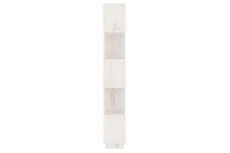 beBasic Bokhylla/rumsavdelare vit 51x25x163,5 cm massiv furu - Förvaring - Hyllor - Bokhylla
