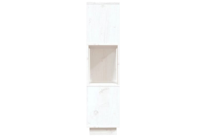 beBasic Bokhylla/rumsavdelare vit 80x25x101 cm massiv furu - Förvaring - Hyllor - Bokhylla