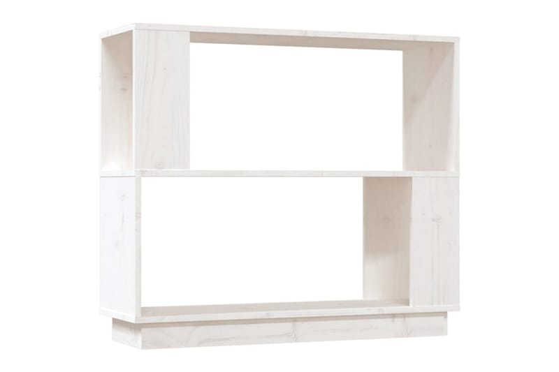 beBasic Bokhylla/rumsavdelare vit 80x25x70 cm massiv furu - Förvaring - Hyllor - Bokhylla