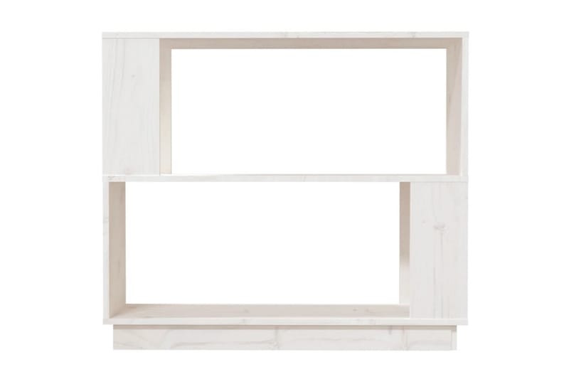 beBasic Bokhylla/rumsavdelare vit 80x25x70 cm massiv furu - Förvaring - Hyllor - Bokhylla