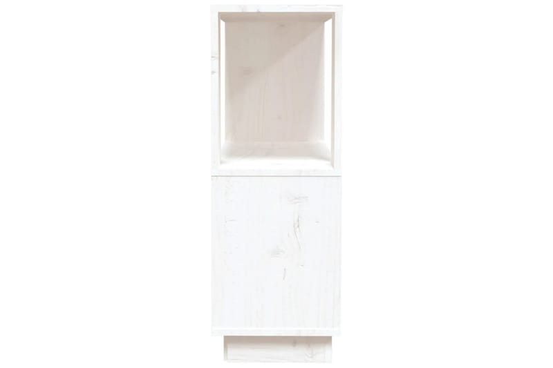 beBasic Bokhylla/rumsavdelare vit 80x25x70 cm massiv furu - Förvaring - Hyllor - Bokhylla