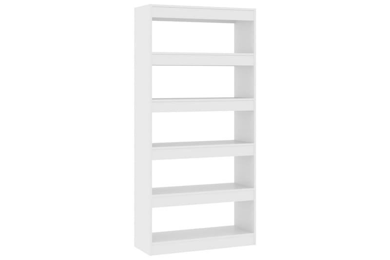 beBasic Bokhylla/rumsavdelare vit 80x30x166 cm konstruerat trä - Förvaring - Hyllor - Bokhylla